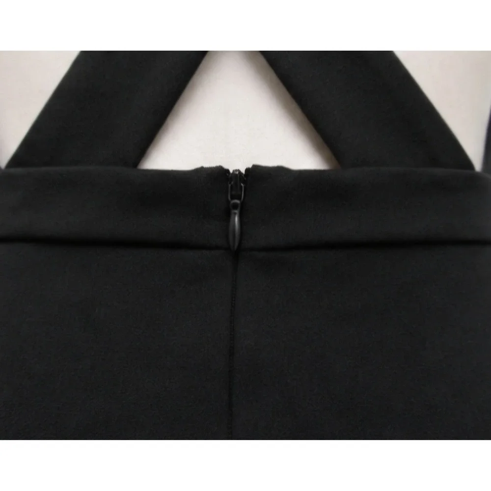 CHARLOTTE RUSSE Black Cross Back Jumpsuit Women's Small Wide‎ Leg Evening Romper